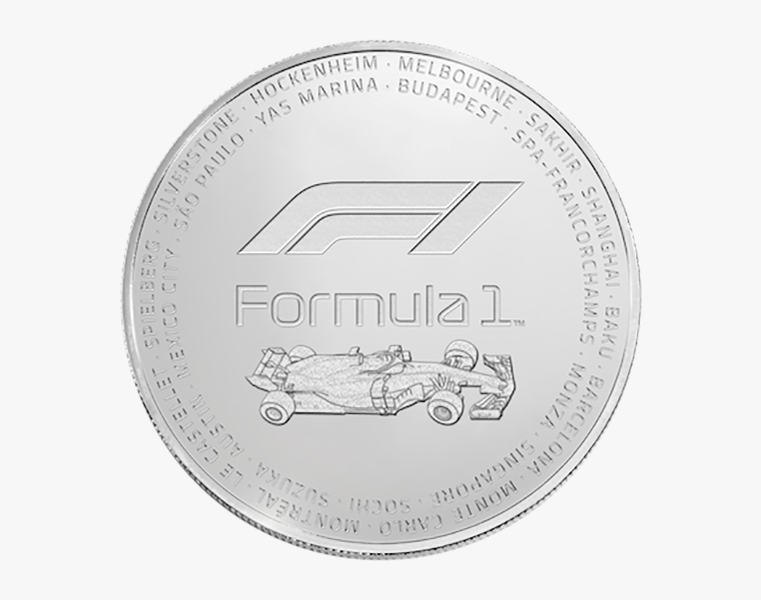 Formula 1 Silver Coin - Formule 1 Coin, HD Png Download, Free Download