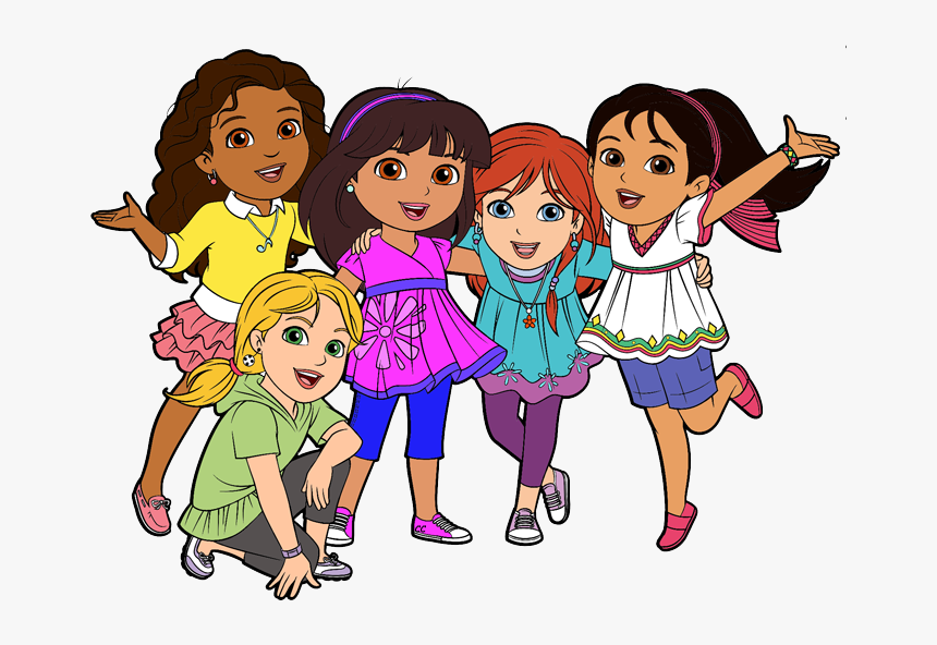 Group Clipart Friendship - Group Of Friends Cartoon, HD Png Download, Free Download