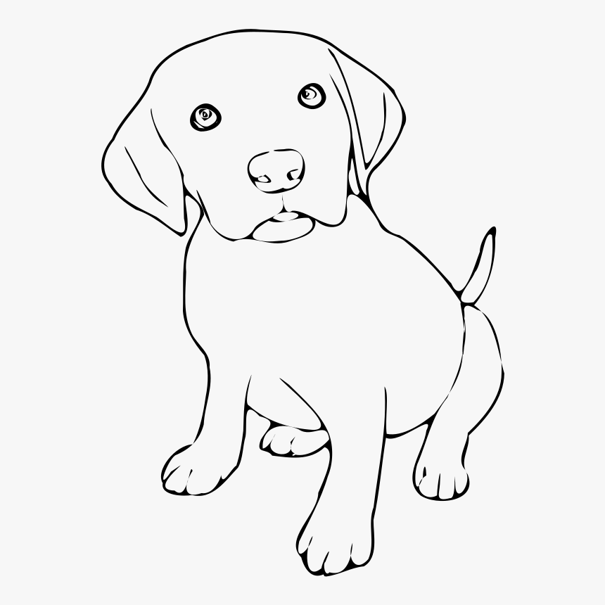 Puppy Black And White, HD Png Download, Free Download