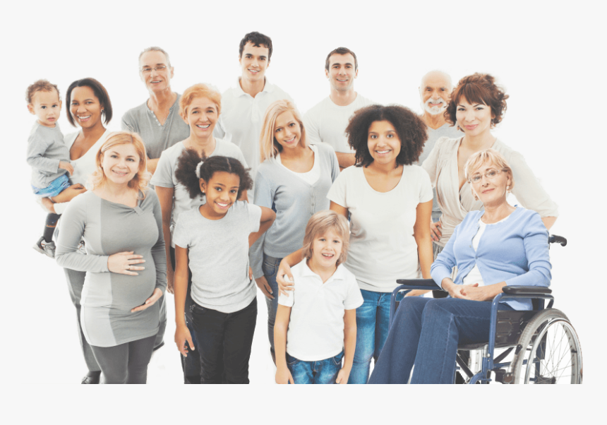 Transparent Group Of Friends Png - Mixed Family White Background, Png Download, Free Download