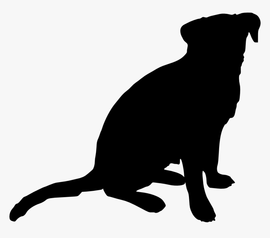 Dog Puppy Silhouette Clip Art - Dog Silhouette No Background, HD Png Download, Free Download