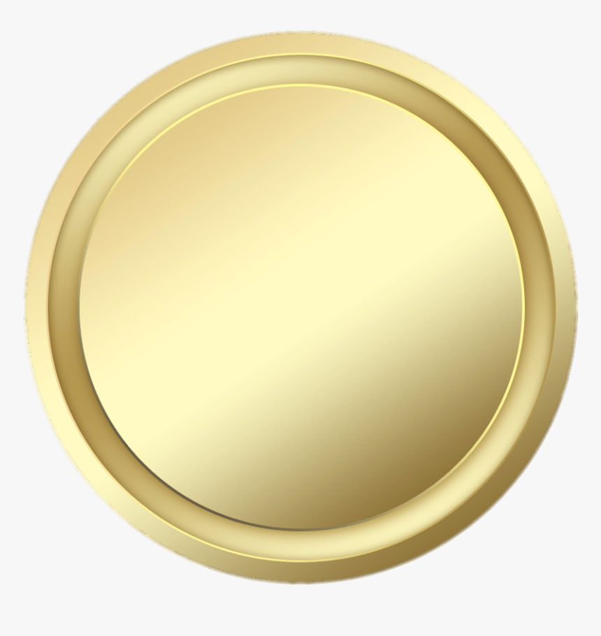 Blank Golden Seal - Gold Button, HD Png Download - kindpng