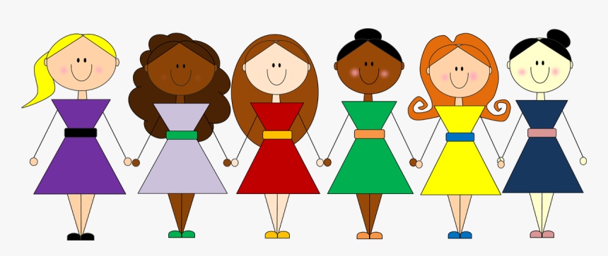 Transparent Group Of Friends Clipart - Group Of Girls Clipart, HD Png Download, Free Download
