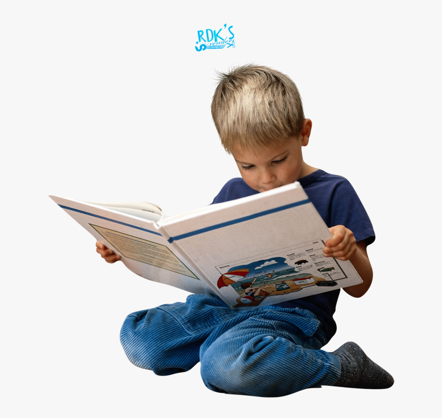 Boy Reading Book Png, Transparent Png, Free Download