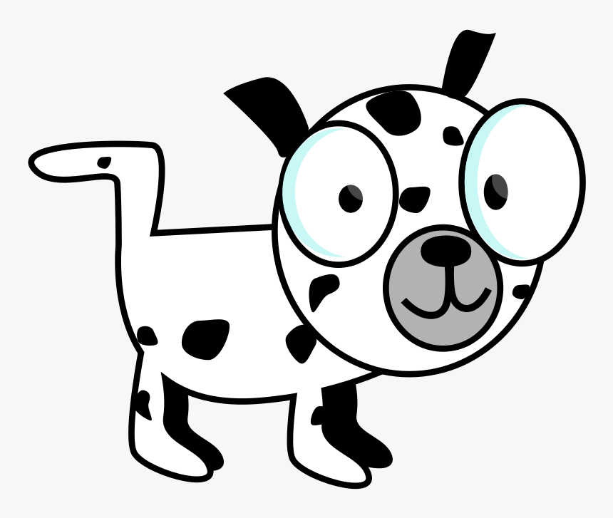 Dalmatian Clip Art - Dog Clipart Black And White, HD Png Download, Free Download