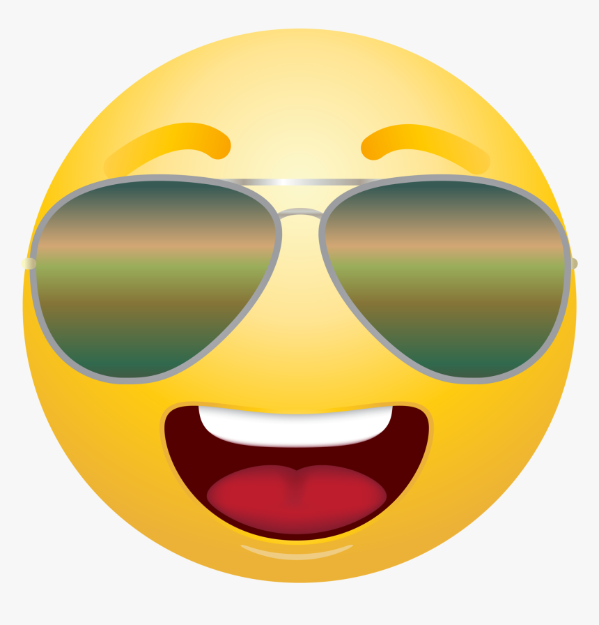 Emoticon Emoji With Sunglasses Png Info - Sunglasses Emoji Transparent Background Png Download