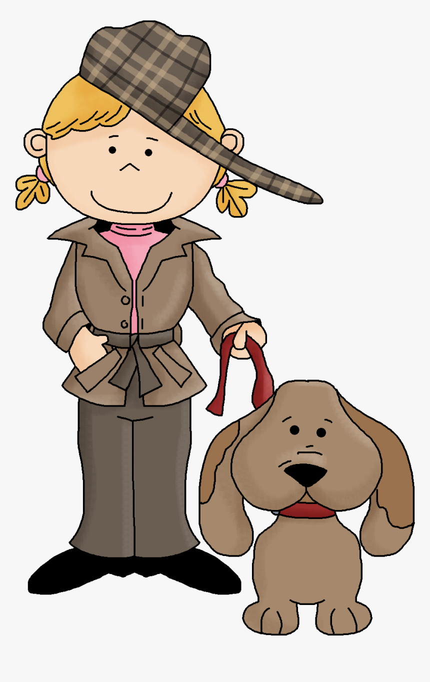 Sherlock Holmes Clipart Kid Detective Close Reading Magnifying