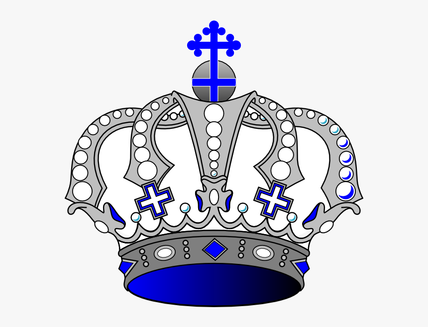 Silver Blue White Svg Clip Arts - Silver King Crown Clipart, HD Png Download, Free Download
