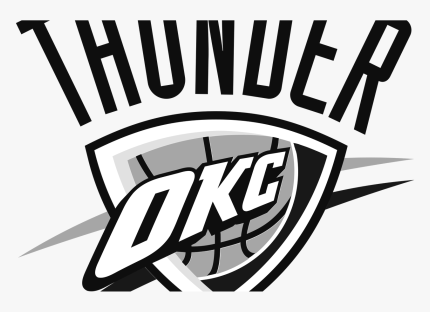 Oklahoma City Thunder Logo Png Transparent & Svg Vector - Black Oklahoma City Thunder Logo, Png Download, Free Download