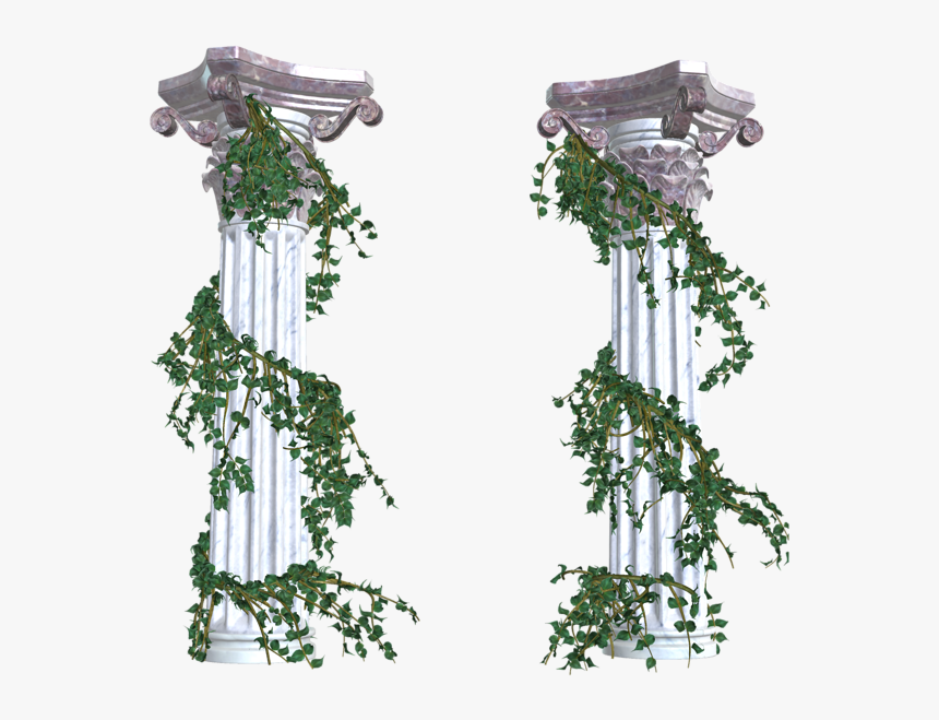 Beautiful Columns With Vines Png Decorative Elements - Greek Columns With Vines, Transparent Png, Free Download