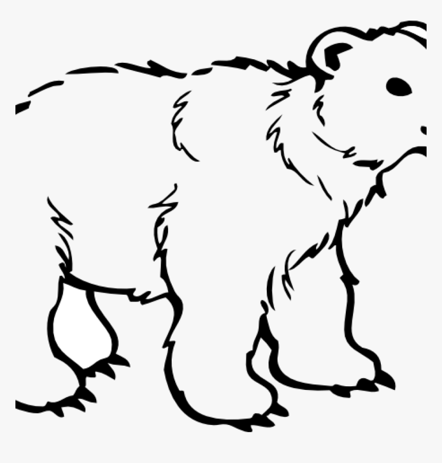 Polar Bear Clipart Free 19 Polar Bear Graphic Free - Outline Of Wild Animals, HD Png Download, Free Download