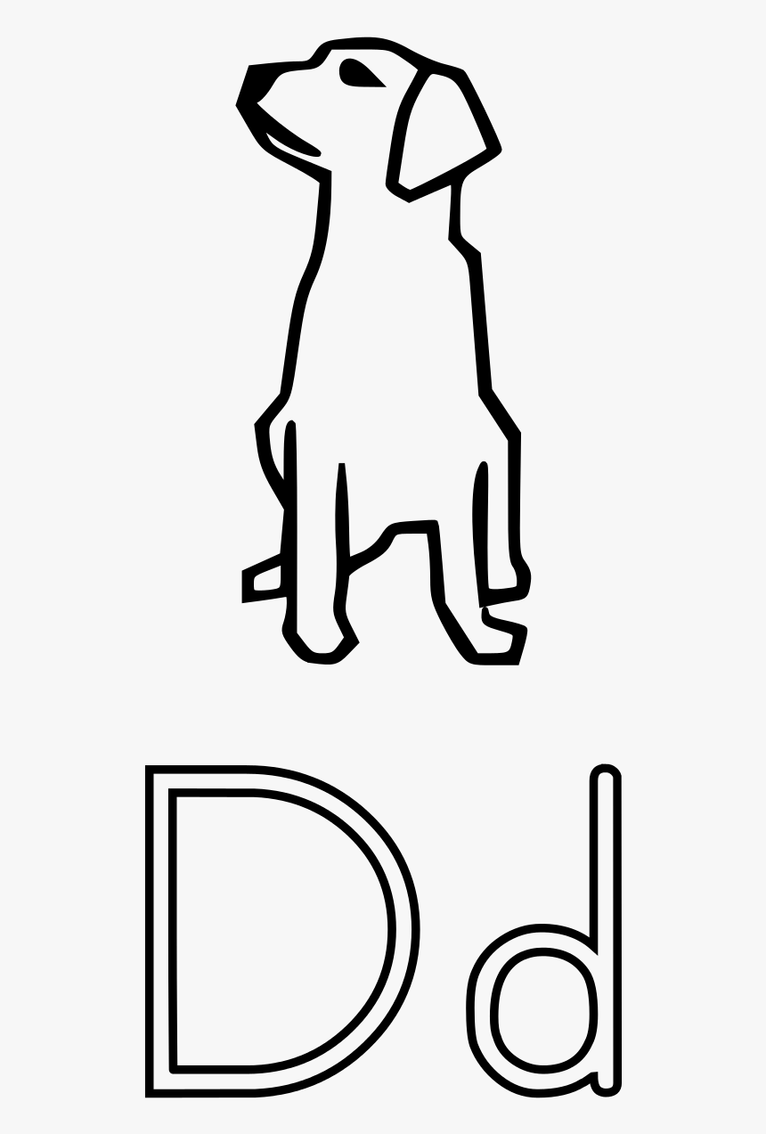 Dog Clipart Alphabet - Letter D Dog Worksheet, HD Png Download, Free Download