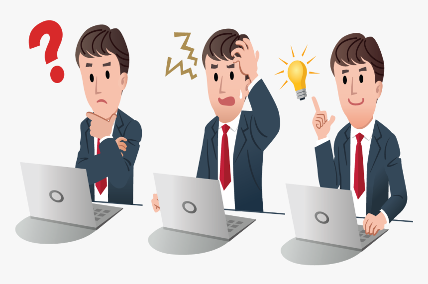 Person On Computer Confused Png - Question Mark Images With Computer, Transparent Png, Free Download