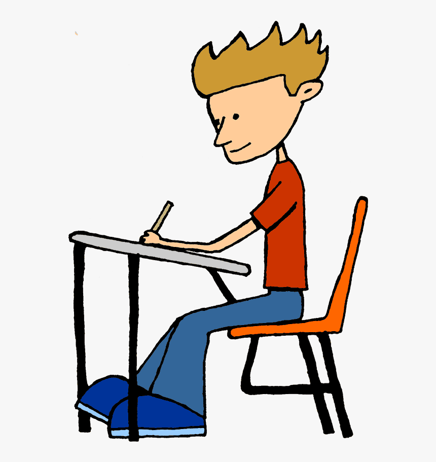 Sitting At Desk Clipart , Png Download - Student Clip Art, Transparent Pn.....