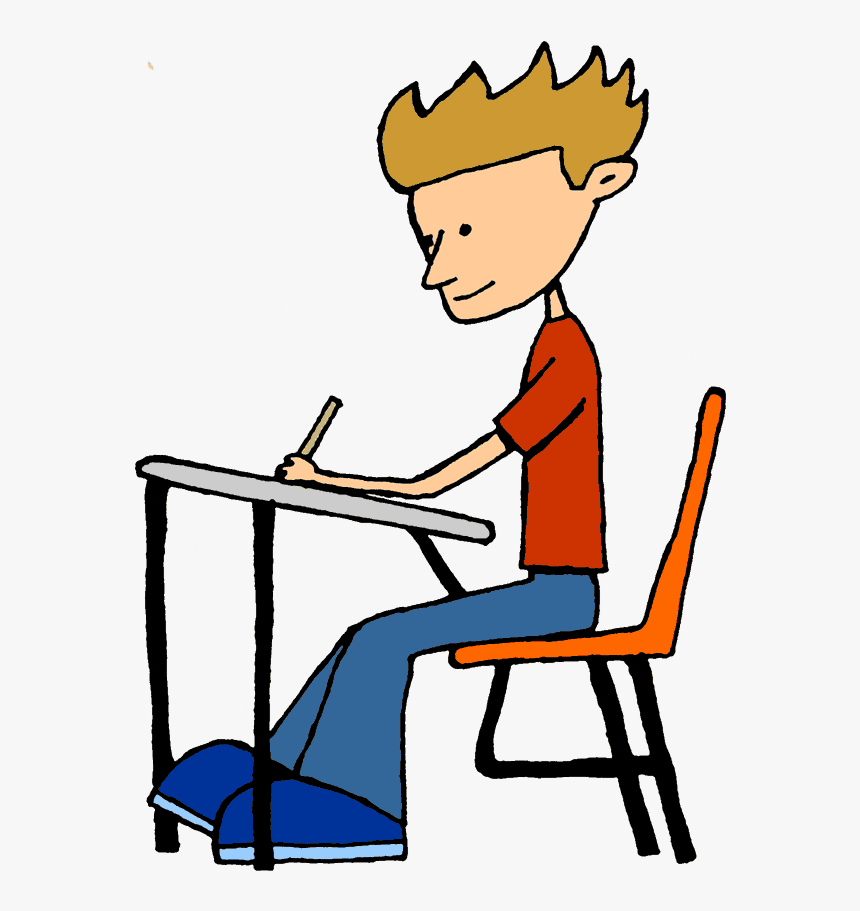 Sitting At Desk Clipart , Png Download - Student Clip Art, Transparent Png, Free Download