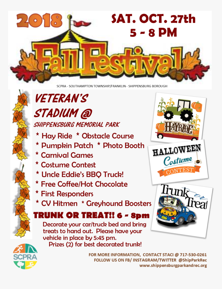 Ff 18 3 Fall Festival Clipart Png - Southampton Fall Fest, Transparent Png, Free Download