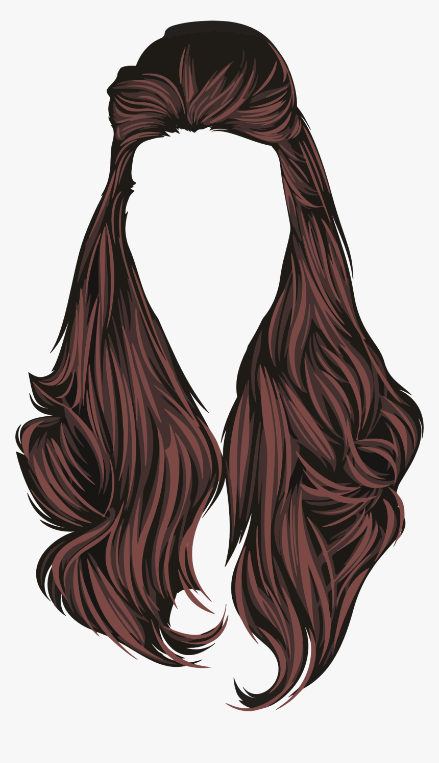 This Free Icons Png Design Of Female Hair - Female Hair Clip Art, Transparent Png, Free Download