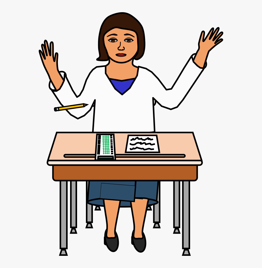 Students Working At Desk Clipart, HD Png Download, Free Download