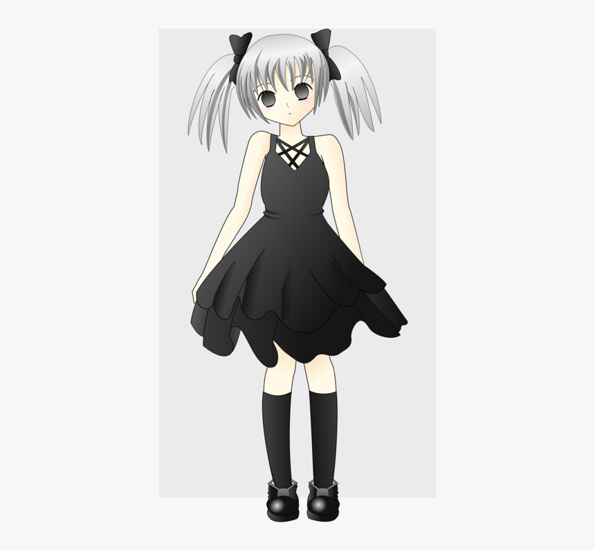 Black Hair,fictional Character,hime Cut - Anime Girl Clipart, HD Png Download, Free Download