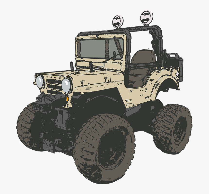 Four-wheeler, Automotive, Old Car, Outdoors, Jeep - Four Wheeler Vehicle Jeep, HD Png Download, Free Download