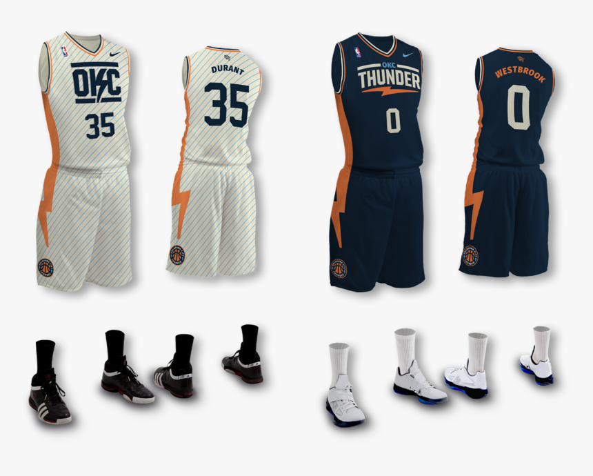 Oklahoma City Thunder Re-brand - Oklahoma City Thunder Uniforms 2017, HD Png Download, Free Download