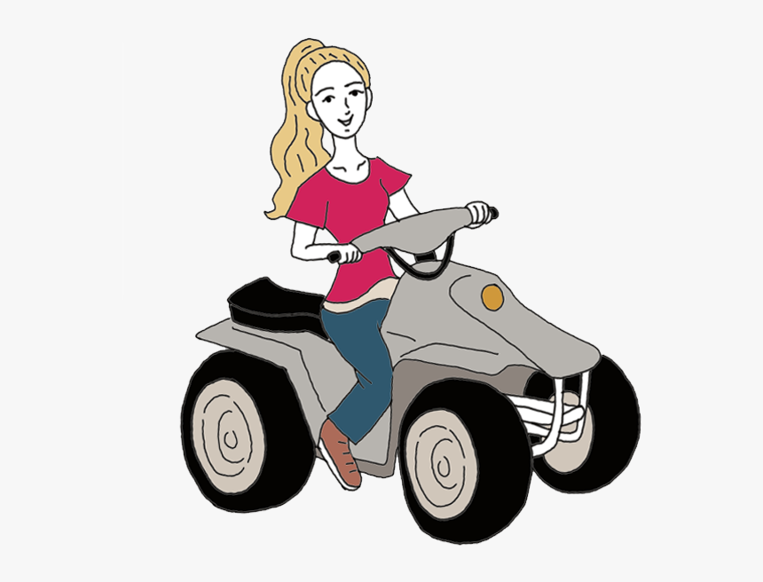 Clipart Freeuse Download Clipart Atv 4 Wheeler - Riding Quad Bike Clipart, HD Png Download, Free Download
