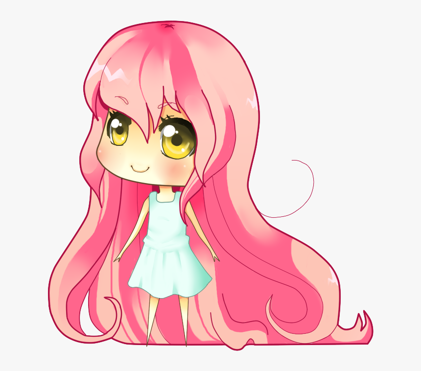 Pink Hair And Golden Eyes By Elvirarawrr-d3ld7p8 - Anime Chibi Girl With Pink Hair, HD Png Download, Free Download