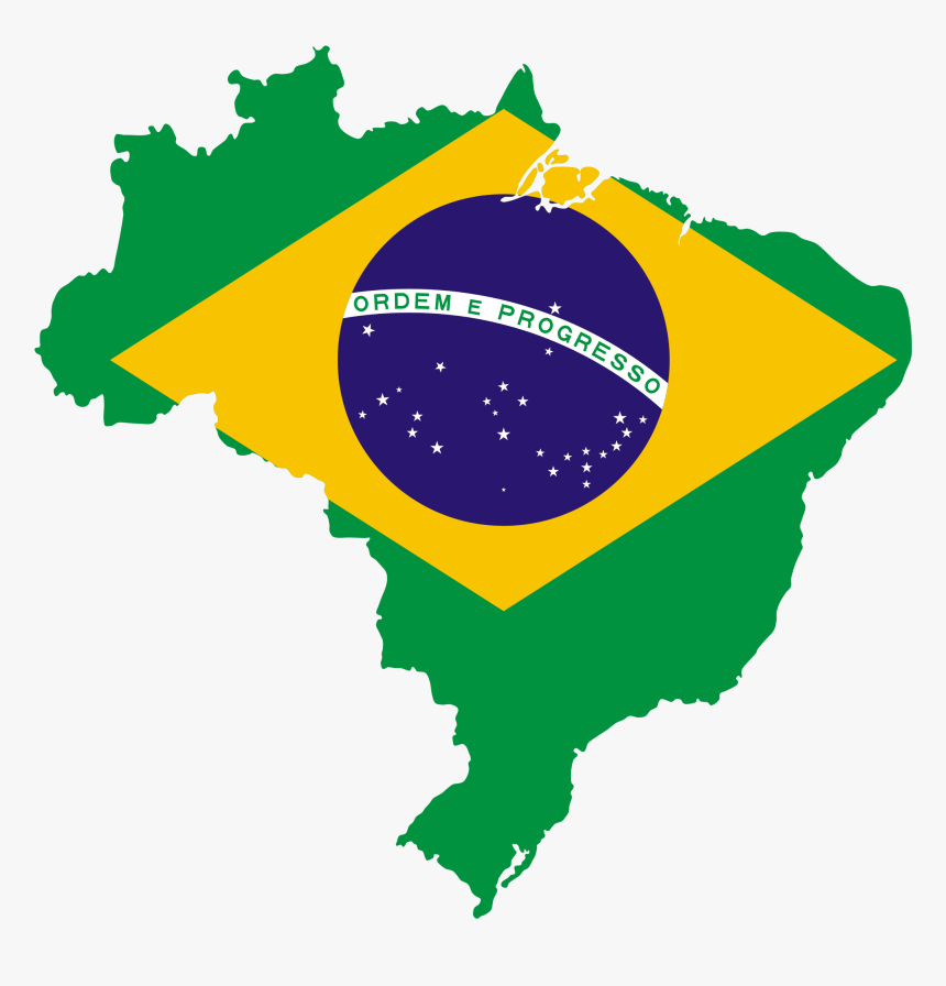 5 Surprising Facts About Brazil - Brazil Flag Map, HD Png Download, Free Download