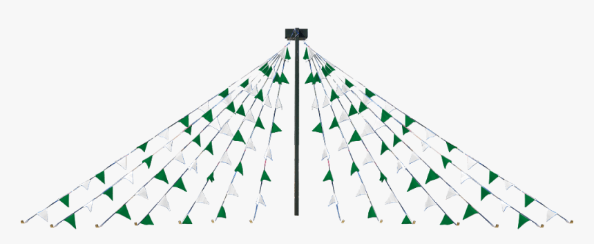 Pennants Attached To Light Pole - Roof, HD Png Download, Free Download