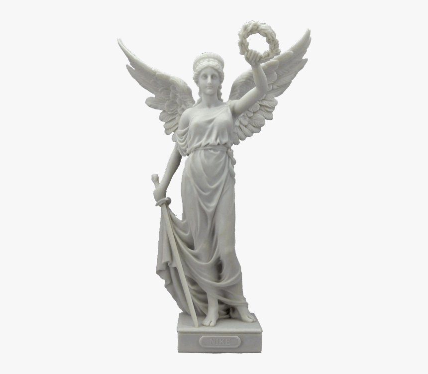 Nike With Sword And Wreath In Hands Angel With Sword Statue Hd Png Download Kindpng