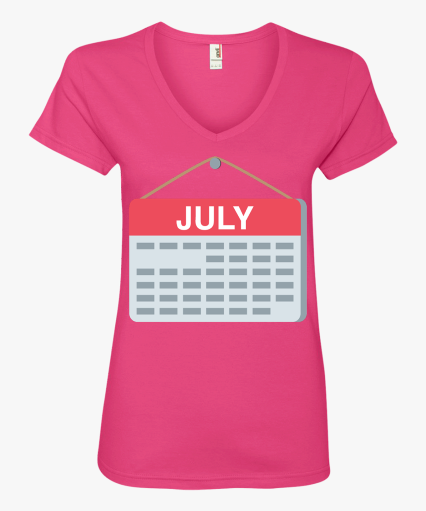 My July Calendar Emoji Ladies - T-shirt, HD Png Download, Free Download