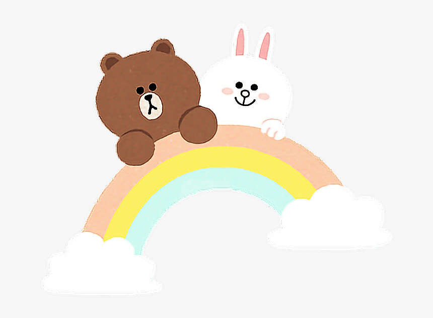 Transparent Rainbow Line Png - Gambar Line Brown And Cony, Png Download, Free Download