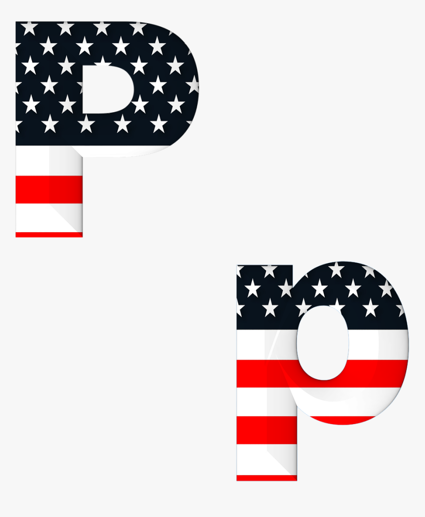 Transparent White American Flag Png - Letter D American Flag, Png Download, Free Download