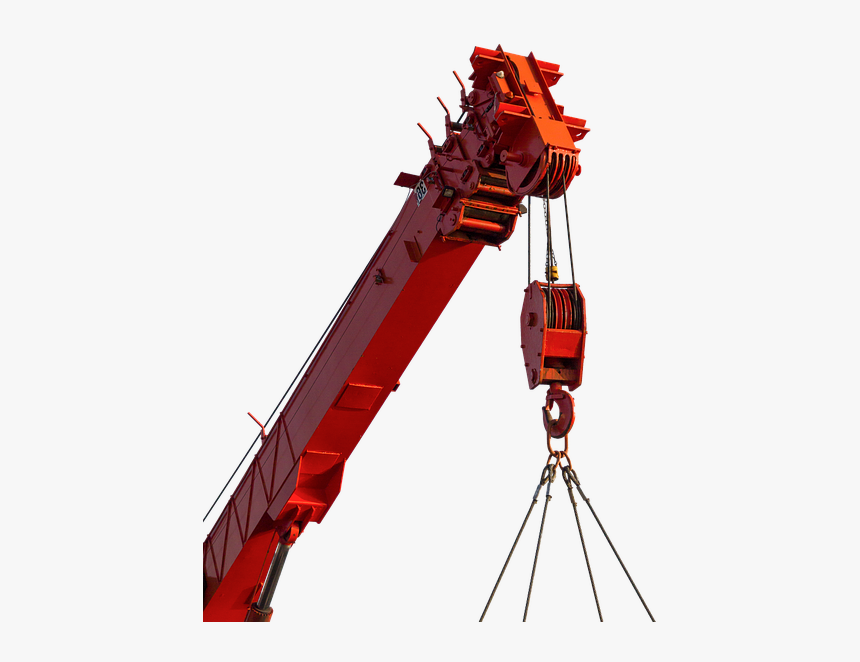 Crane, Site, Work, Machine, Cutout, Red, Lifting - Crane Red Png, Transparent Png, Free Download