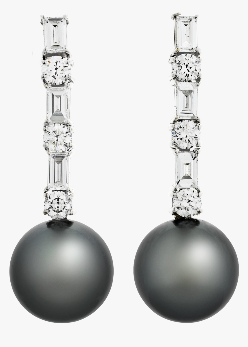 Tahitian Black Pearl Earrings Jewelry M S Rau Antiques - Earrings, HD Png Download, Free Download