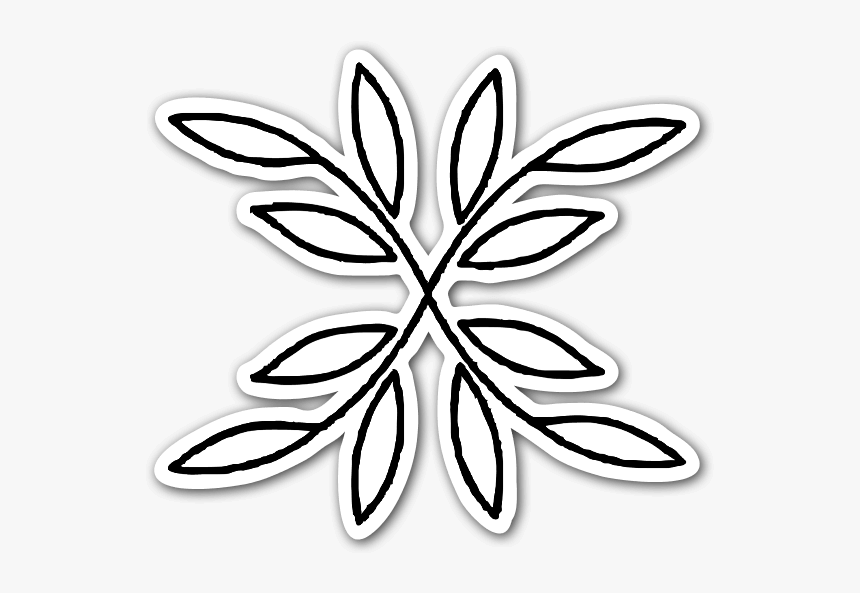 Ornamento De Folhas Sticker, HD Png Download, Free Download