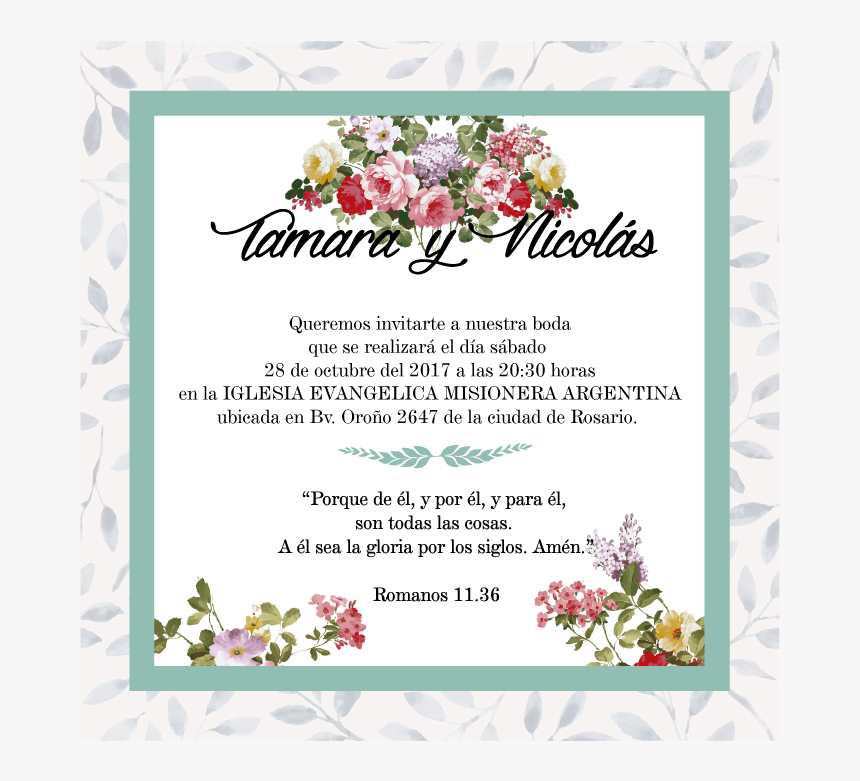 Invitacion De Boda Evangelica, HD Png Download, Free Download