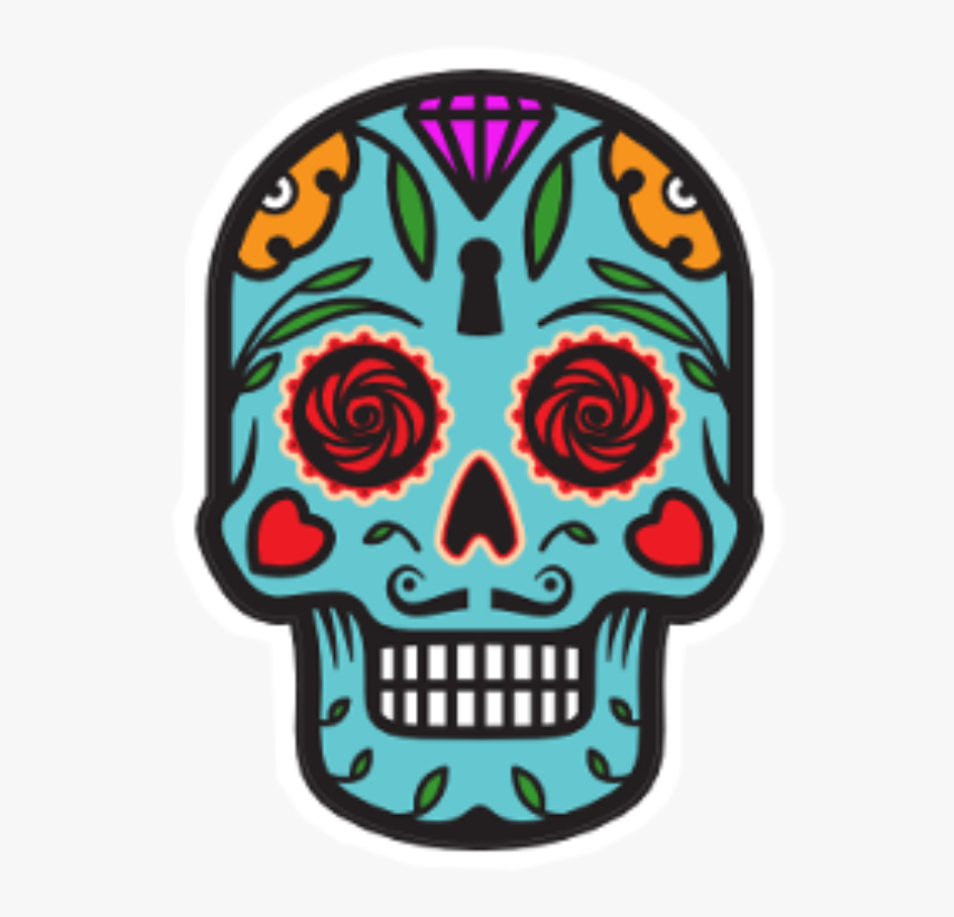 #halloween #diademuertos #muertos #calaveras #calavera - Day Of The Dead Skull Clipart, HD Png Download, Free Download