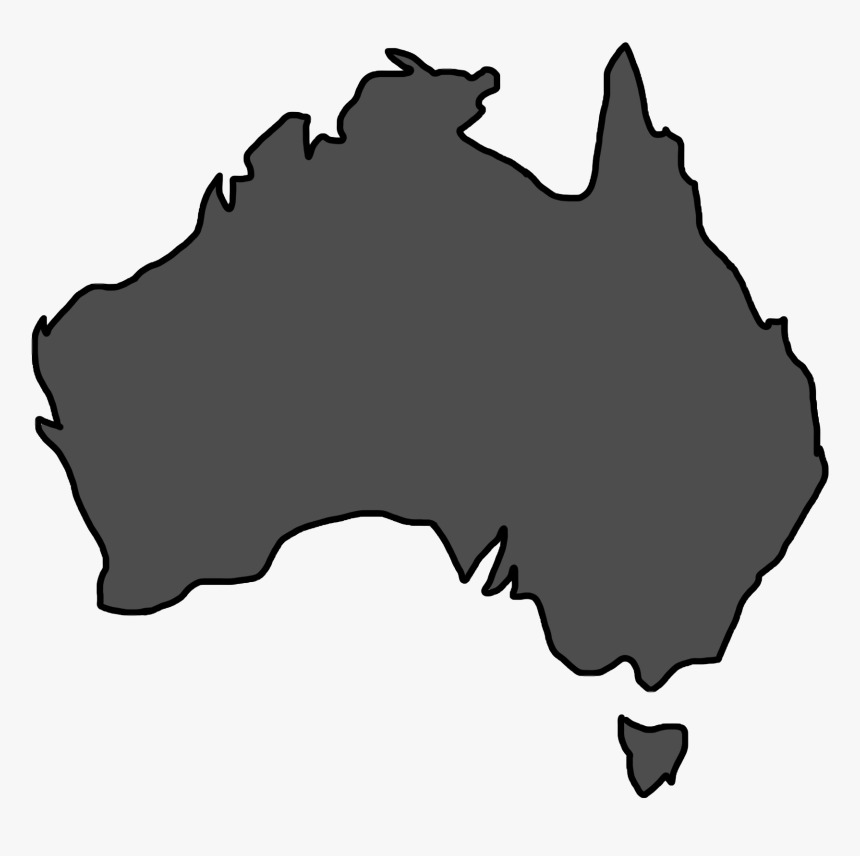 Australia Map Blacked - Apple Production In Australia, HD Png Download, Free Download