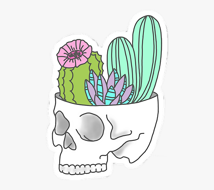 #calavera #tumblr #captud - Cactus Calavera, HD Png Download, Free Download