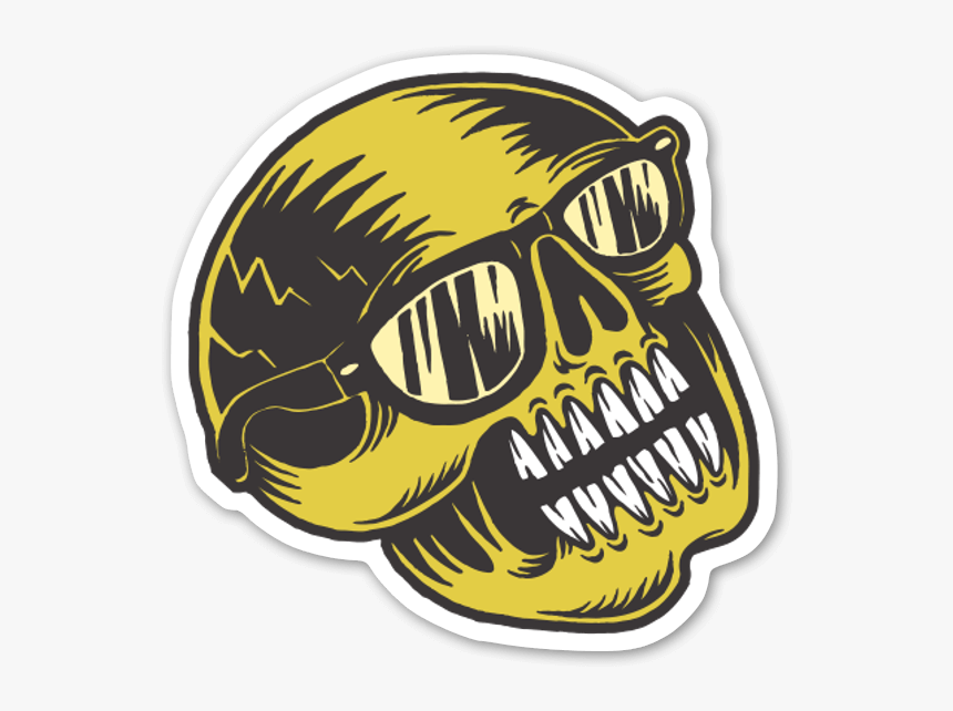 Calavera Dorada Pegatina - Calavera Dorada Png, Transparent Png, Free Download