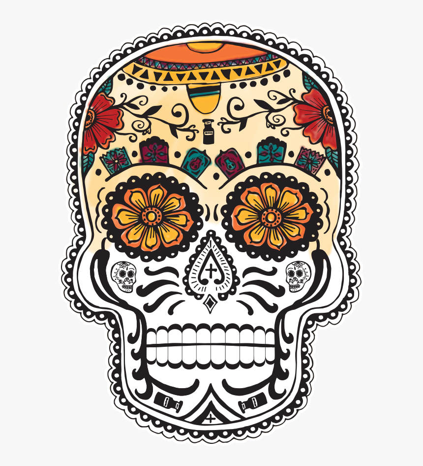 Dia De Los Muertos Skull Png - Dia Los Muertos Png, Transparent Png, Free Download