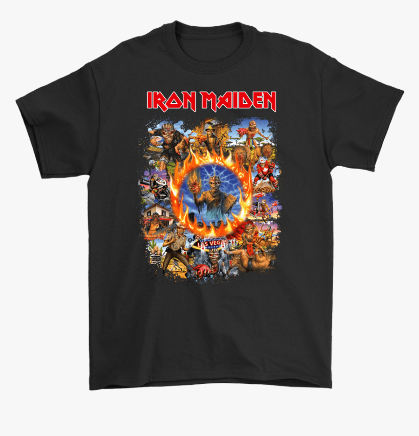 Iron Maiden Eddie The Head Album Covers Shirts - Jacksonville Jaguar T Shirt, HD Png Download, Free Download