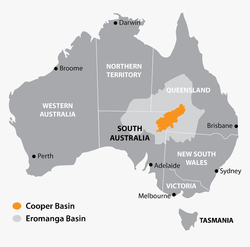 Australia Map Of Cooper & Eromanga Basins - Electoral Map Of Australia, HD Png Download, Free Download