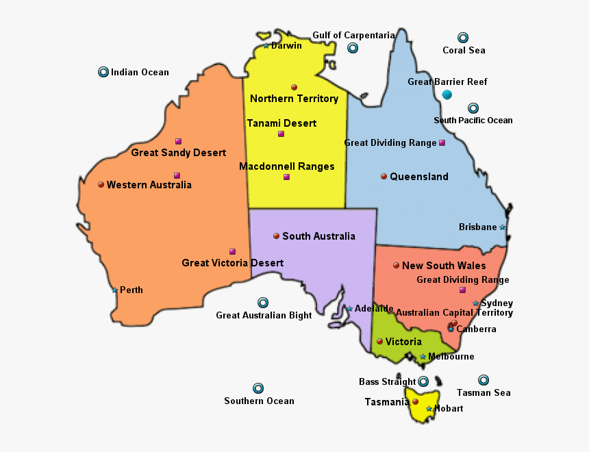 6 States In Australia, HD Png Download, Free Download