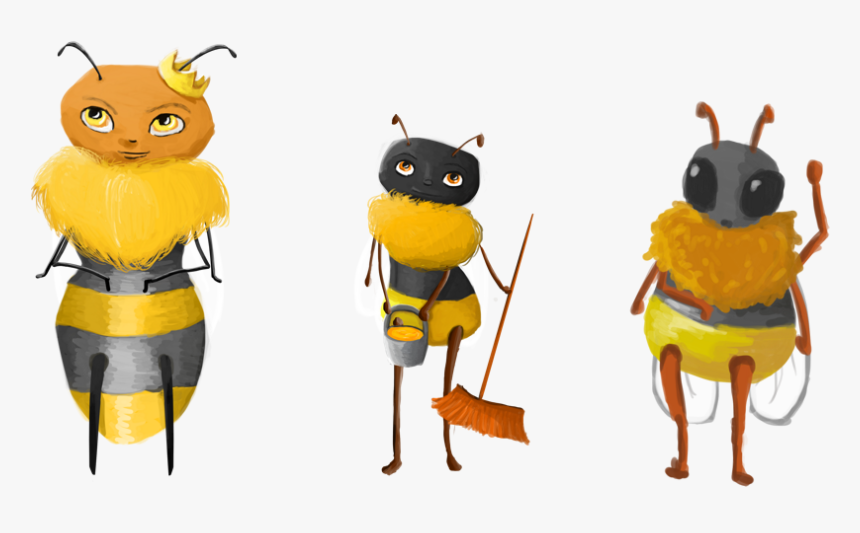 Bee Transparent Worker - Clipart For Drone Bee, HD Png Download, Free Download
