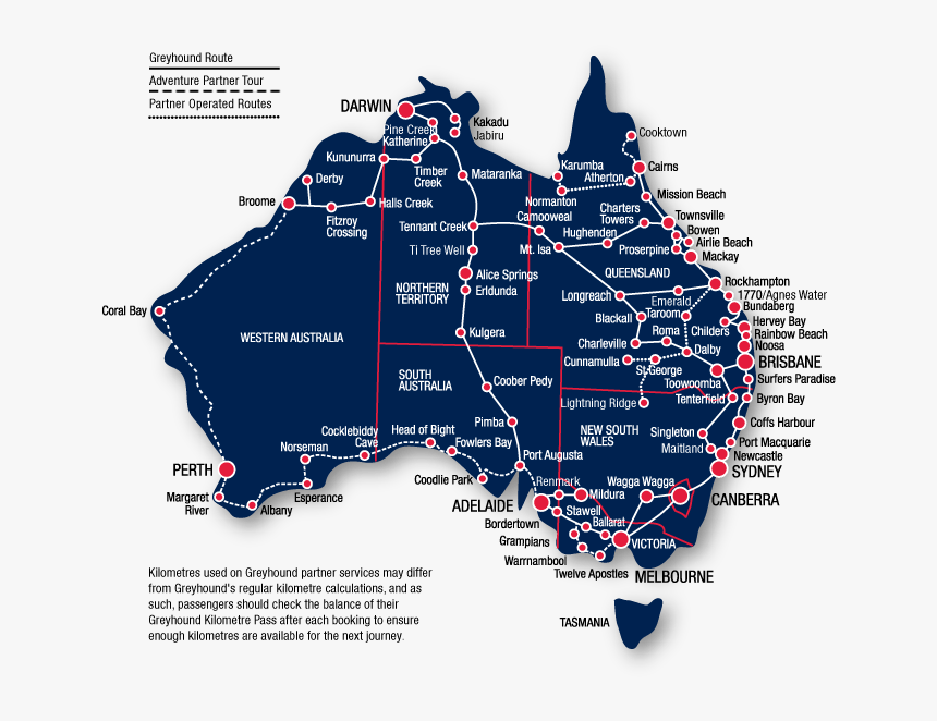 Greyhound Bus Routes Australia, HD Png Download, Free Download