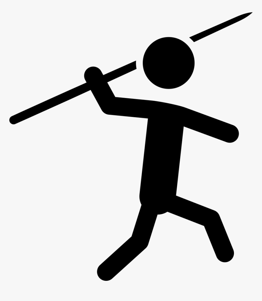 Throwing Javelin Silhouette Of A Male Thrower - Lanzamiento De Jabalina Png, Transparent Png, Free Download