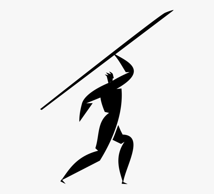 Vector Illustration Of Track And Field Athletic Sport - Javelin Clipart, HD Png Download, Free Download