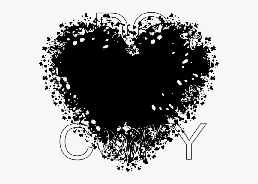 Black Grunge Heart Vector, HD Png Download, Free Download